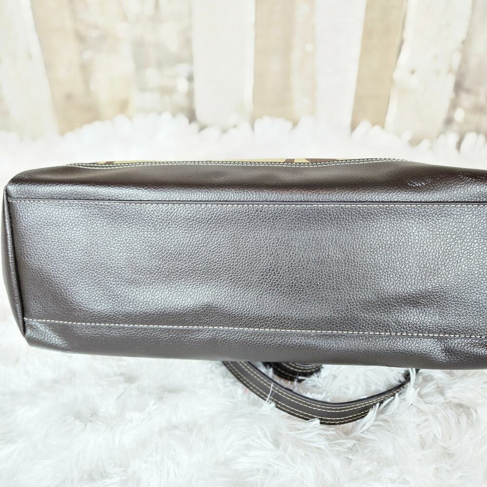 Y2K Purse Bag Brown and Tan Gold Accents NOT A COACH BAG - Picture 5 of 12